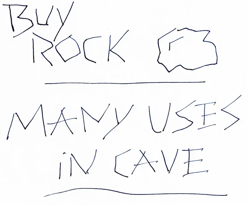 Buy rock. Many uses in cave.