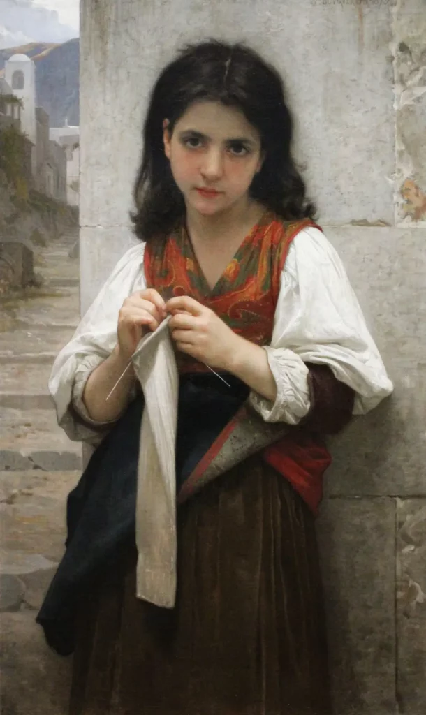 La Tricoteuse, by William-Adolphe Bouguereau