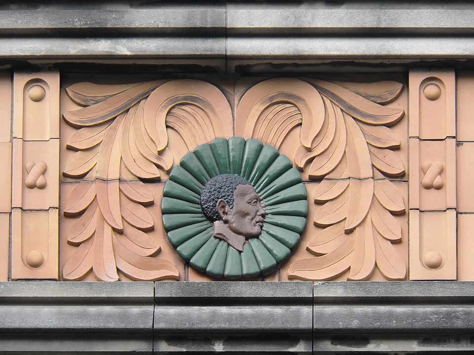 African head on Lemington School